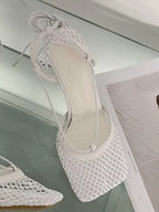 Hollow Mesh High Ankle Heel