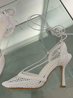 Hollow Mesh High Ankle Heel