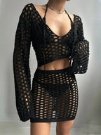Hollow Out Beach Wrap Bikini Cover Up