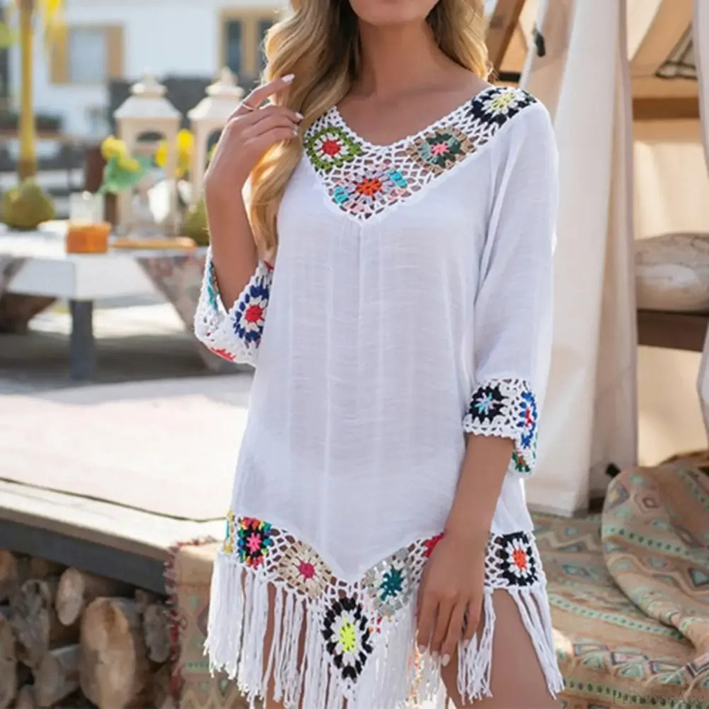Hollow Out Crochet Bikini Cover Up