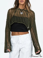 Hollow Out Crochet Trendy Cover Up Maxi Dress