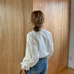 Hollow Out Elegant Casual Blouse Women Blouses
