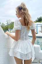 Hollow Out Stylish A-line Little Dress