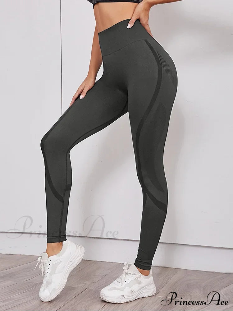 Hollow Out Waist Elastic Gym Training Yoga Legging