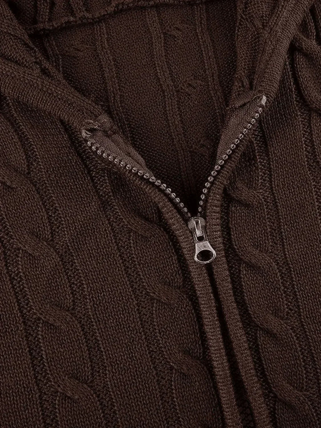 Hooded Button Graceful Front Knit Cardigan