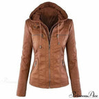 Hooded Leather Jacket