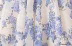 Hydrangea Spaghetti Stylish Strap Midi Dress
