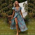 Vanesa Chic Maxi Dress with a High Slit Statement Occasion Edit
