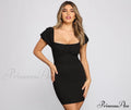 Iconic Glam Puff Charming Sleeve Mini Dress