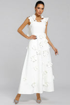 Ismay Spliced Appliques Maxi Dress