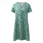 Vanessa Effortless Knitted Dress V Neck Short Sleeves Designer Edit