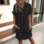 Courtney Exclusive Summer Dress with Collar and Pockets Everyday Luxe Edit