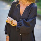 Johana Effortless Long Dress with V Neck Boutique Collection