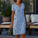 Greta Minimalist Floral Dress Elevated Occasion Wear