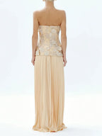 Haley Sleeveless Folds Maxi Dress