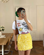 Kathia Sequin Mini Skirt
