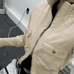 Miamor Ribbed Patchwork Utility Jacket