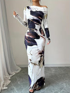 Off-The-Shoulder And Body-Hugging Dress
