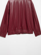 Catalyna Burgundy Faux Leather Jacket