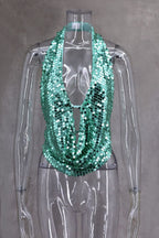 Miral Sequin Halter Top