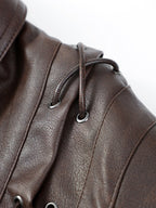 Mishika Crinkled Faux Leather Jacket