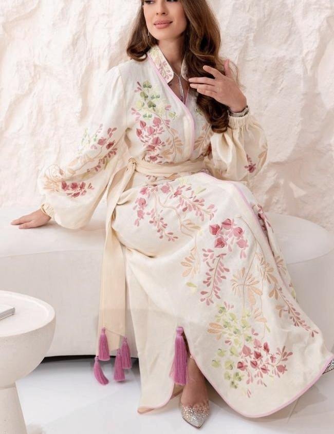 Cressida Floral Lace Up Long Sleeve Maxi Dress