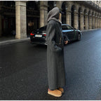 Kassidee Striped Lapel Long Coat