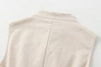 Drawstring sleeveless zip-up solid ruched mini dress