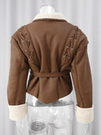 Mishika Crinkled Faux Leather Jacket