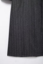 Kassidee Striped Lapel Long Coat