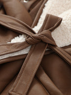 Mishika Crinkled Faux Leather Jacket