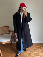 Violette Double-Breasted Long Coat