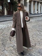 Violette Double-Breasted Long Coat
