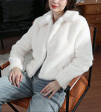 Ezmae Faux Fur Lapel Jacket