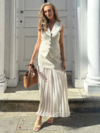 Renee Button Midi Skirt Set