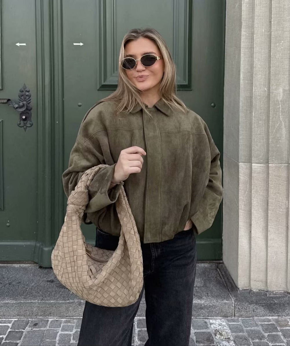Dena Velvet Bomber Jacket