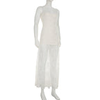 Ilyas Apricot Lace Flower Maxi Dress