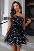 Katherine Statement Polka Dot Tulle Mini Dress Evening Wear Edit