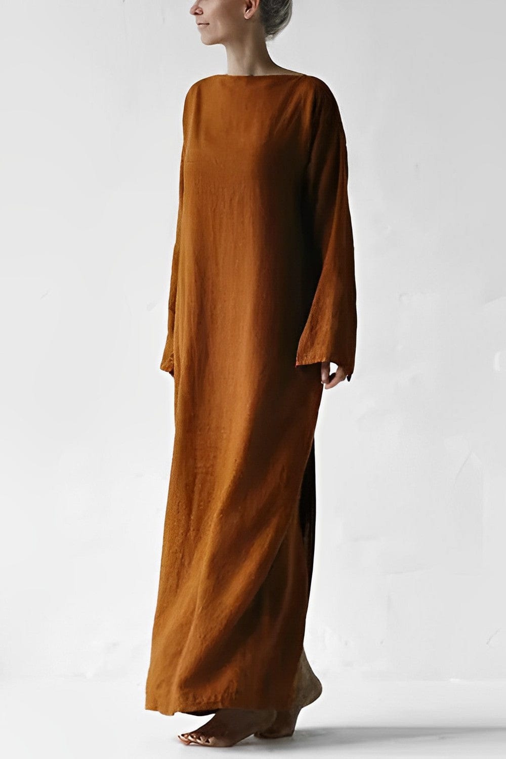 Julia Chic , Stylish Linen Maxi Dress Premium Wardrobe Essential