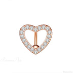 Inverted Love Medieval Golden 14G Stomach Hoop