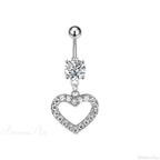 Inverted Love Medieval Golden 14G Stomach Hoop