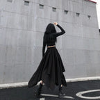 Irregular High Waist Long Skirt