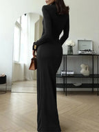 Isabel Long Sleeve Split Maxi Dress