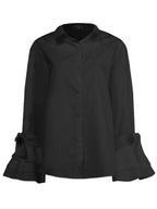 Isabella Buttoned Solid Casual Tunic Top