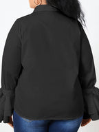 Isabella Buttoned Solid Casual Tunic Top