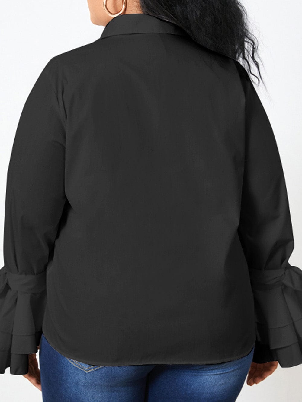Isabella Buttoned Solid Casual Tunic Top
