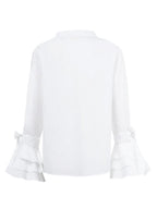 Isabella Buttoned Solid Casual Tunic Top