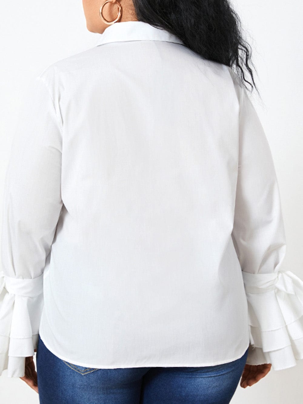 Isabella Buttoned Solid Casual Tunic Top