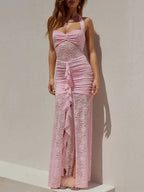 Isabella Lace Ruffled Maxi Dress