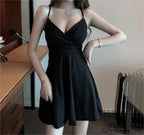 Isabella Lace-Up Stylish Back Skater Dress